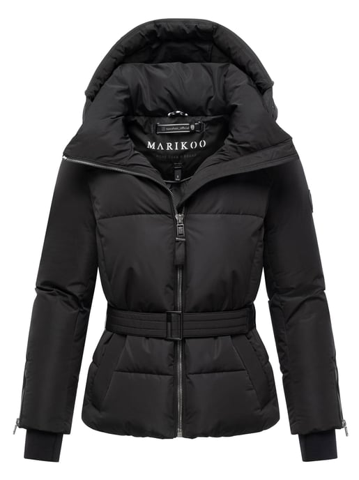 Chaqueta acolchada Marikoo Aleyna para mujer con cinturón y cierres magnéticos - Image 1