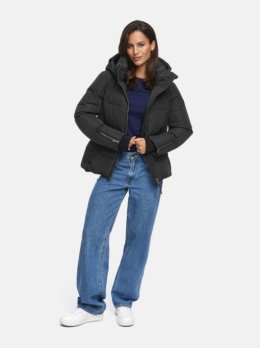 Chaqueta acolchada Marikoo Aleyna para mujer con cinturón y cierres magnéticos - Image 5