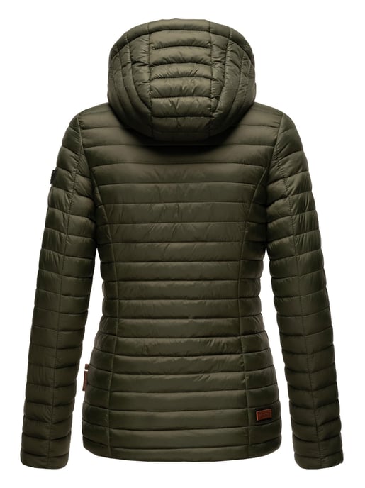 Marikoo chaqueta acolchada mujer – Asraa ligera con capucha y forro en contraste - Image 4