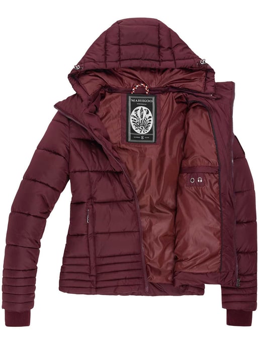 Chaqueta acolchada Marikoo para mujer con capucha desmontable y cremallera de doble sentido - Image 4