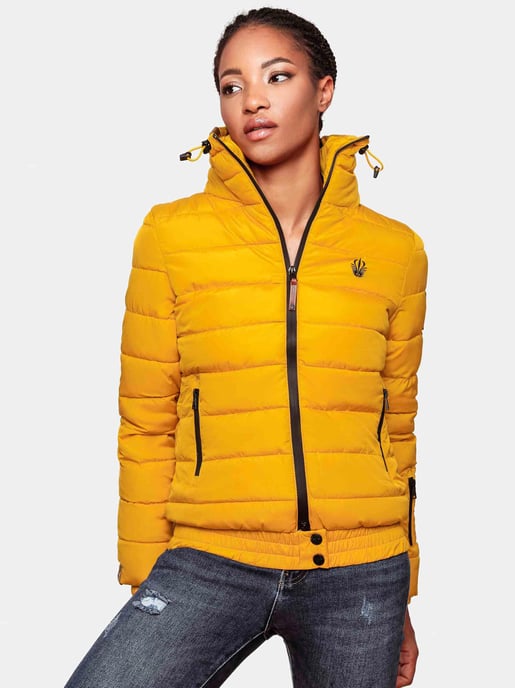 Chaqueta acolchada Marikoo Poisen para mujer con cuello alto y bolsillos de borreguito - Image 4