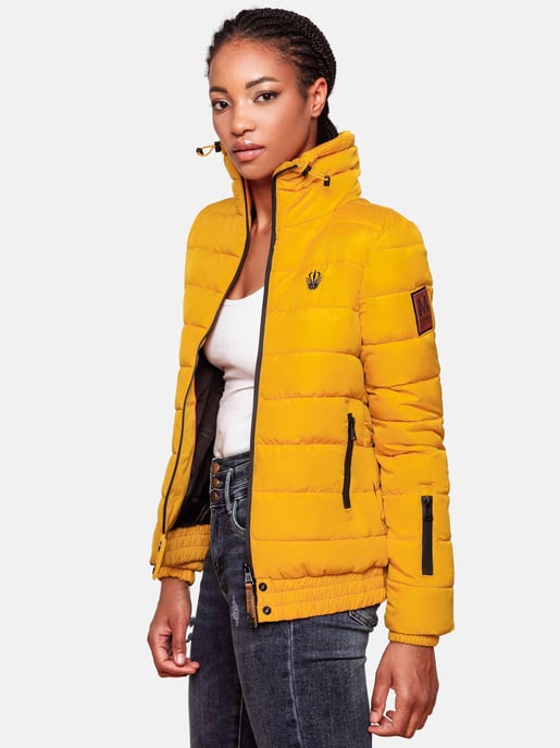 Chaqueta acolchada Marikoo Poisen para mujer con cuello alto y bolsillos de borreguito - Image 5