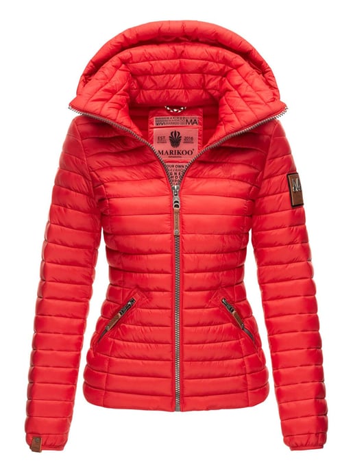 Marikoo chaqueta acolchada mujer – Löwenbaby ligera con capucha desmontable - Image 1