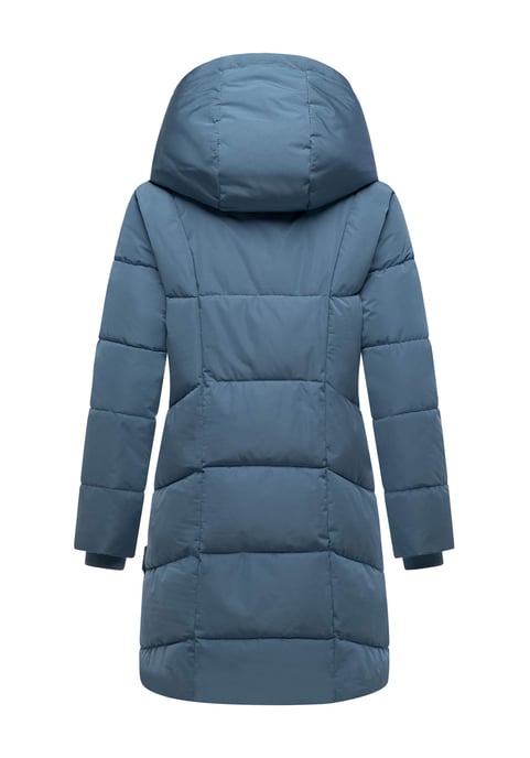 Abrigo acolchado de mujer Marikoo Virenaa con diseño de capas y forro polar - Image 3