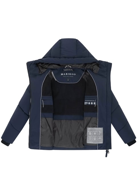 Chaqueta acolchada de invierno Marikoo Kwamee para mujer con capucha y cremallera bidireccional - Image 4