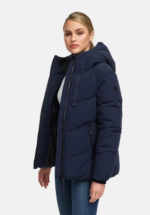 Chaqueta acolchada de invierno Marikoo Kwamee para mujer con capucha y cremallera bidireccional - Image 6