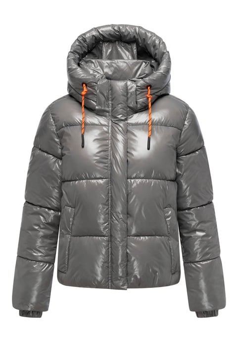 Chaqueta acolchada de invierno Marikoo Skyraa para mujer con capucha y diseño brillante - Image 2
