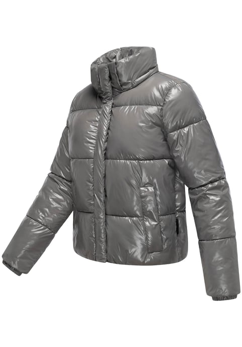 Chaqueta acolchada de invierno Marikoo Skyraa para mujer con capucha y diseño brillante - Image 4