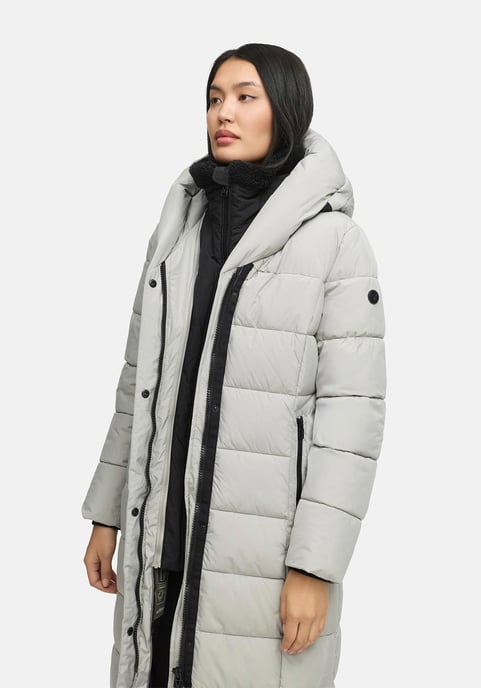 Abrigo acolchado Marikoo Pakoraa para mujer con cuello de peluche desmontable - Image 6