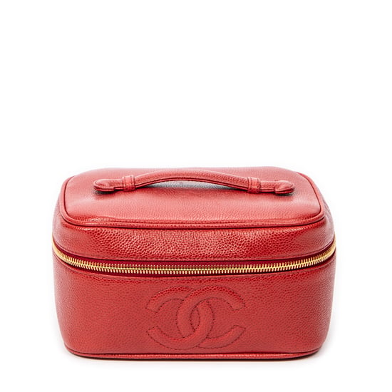 Chanel CC Short Vanity Case en Rojo Piel de becerro - Image 1