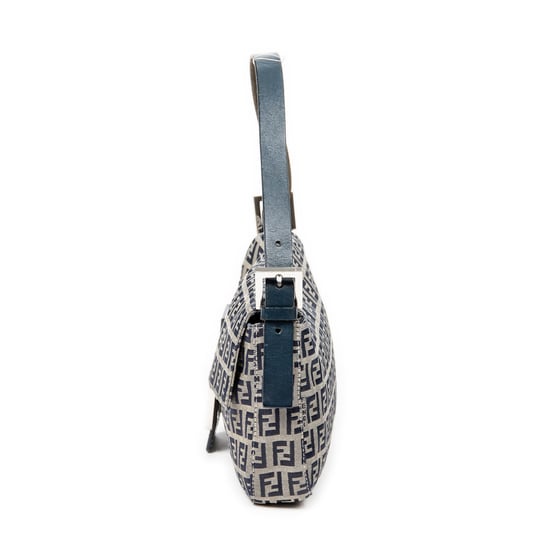 Fendi Baguette en Beige/Azul marino Lienzo - Image 3