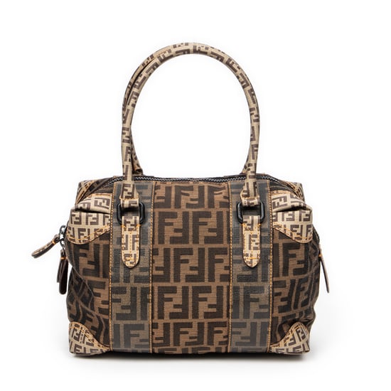 Fendi B Mix Boston en Marrón Lienzo - Image 1