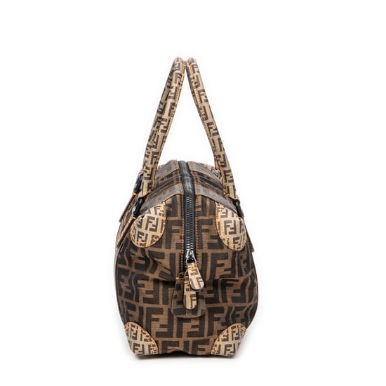 Fendi B Mix Boston en Marrón Lienzo - Image 4