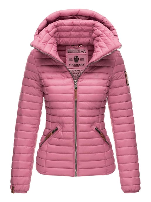 Marikoo chaqueta acolchada mujer – Löwenbaby ligera con capucha desmontable - Image 1