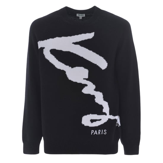 Suéter de punto negro Kenzo Signature - Image 1