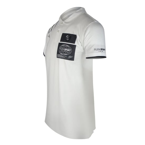 Polo Blanco Con Hombros Rasgados De Plein Sport - Image 3