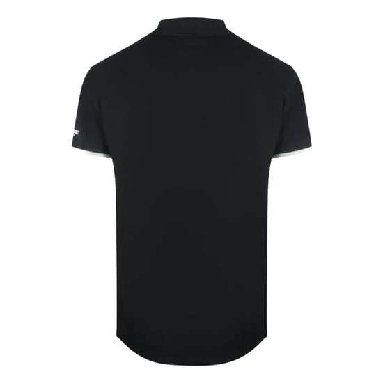 Polo Negro Con Hombros Rayados De Plein Sport - Image 3