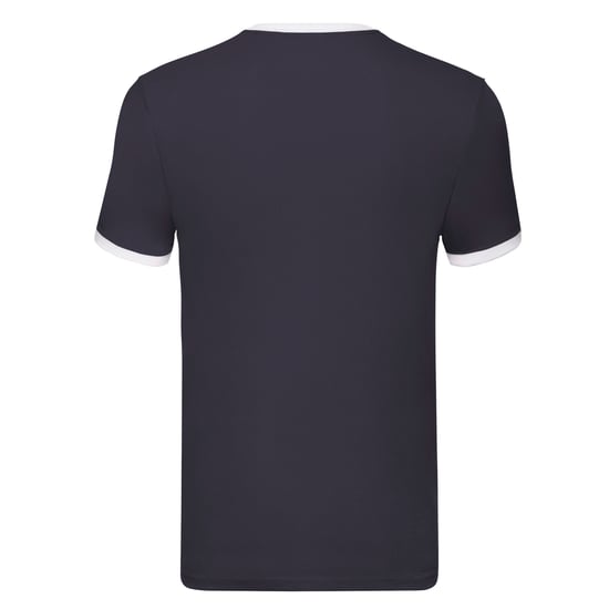 Fruit of the Loom Mens Ringer 160 T-Shirt (Navy/White) - Image 2