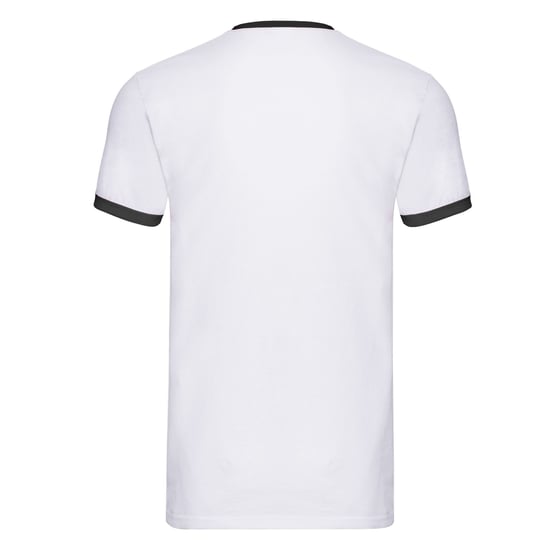 Fruit of the Loom Mens Ringer 160 T-Shirt (White/Black) - Image 2