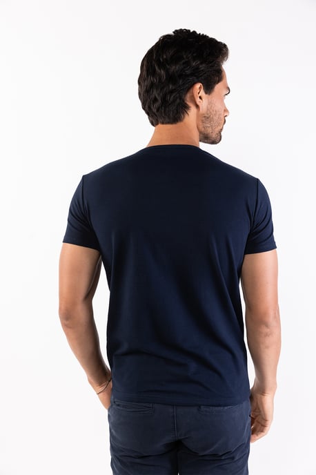 Presly & Sun Tee SS Steve Cuello en V Azul - Image 3