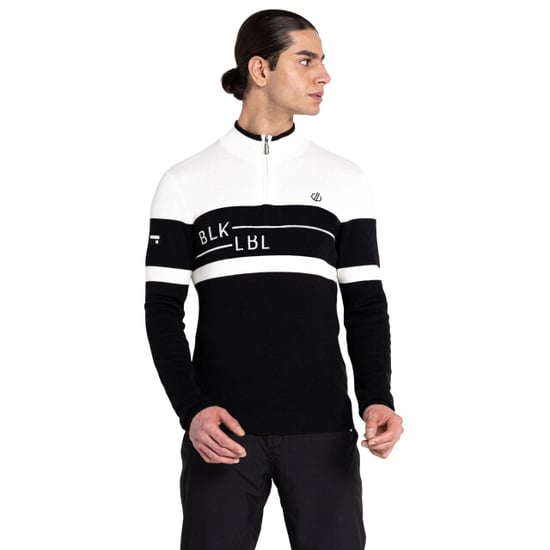 Dare 2B Mens Outgoing II Knitted Jumper (White/Black) - Image 4