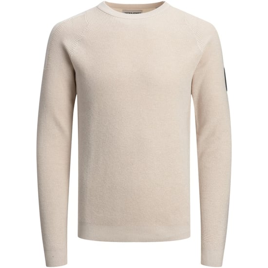 Jack & Jones Sweaters Punto clásico de primavera Cuello redondo Blanco - Image 1