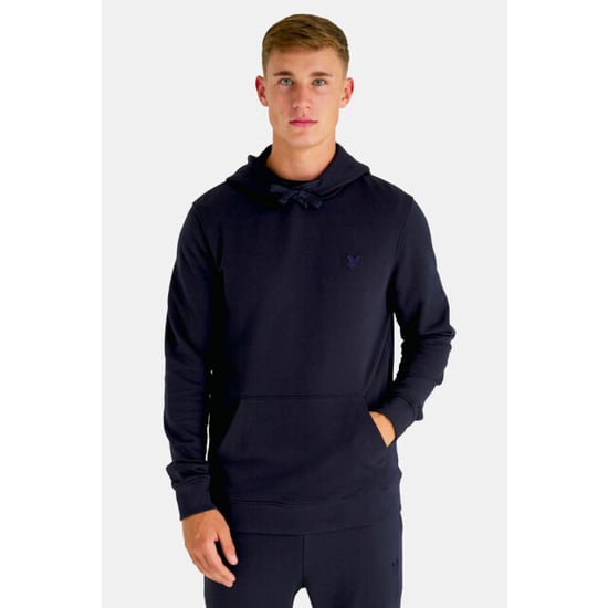 Lyle & Scott Tonal Eagle Logo sudadera con capucha azul marino - Image 3