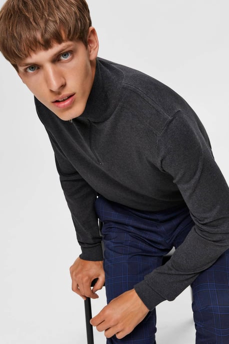 SELECTED HOMME Mezcla de punto fino SLHBERG antracita - Image 3