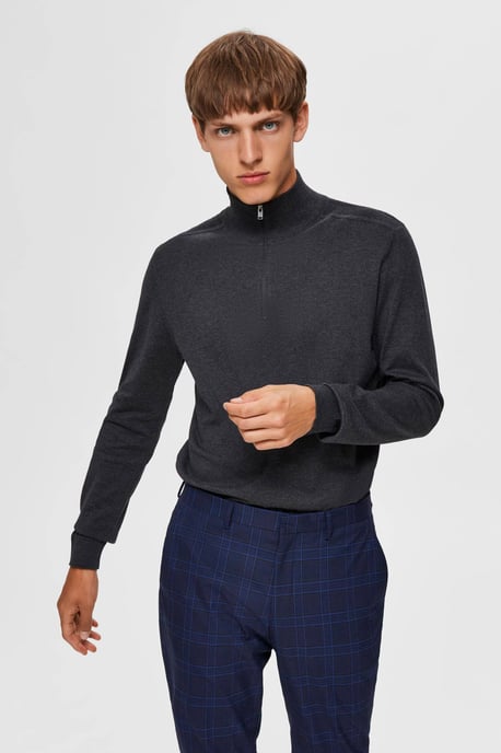 SELECTED HOMME Mezcla de punto fino SLHBERG antracita - Image 5