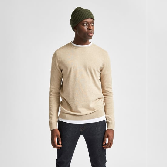 Selected Sweaters Berg Jersey Crew Neck Kelp Beige - Image 2