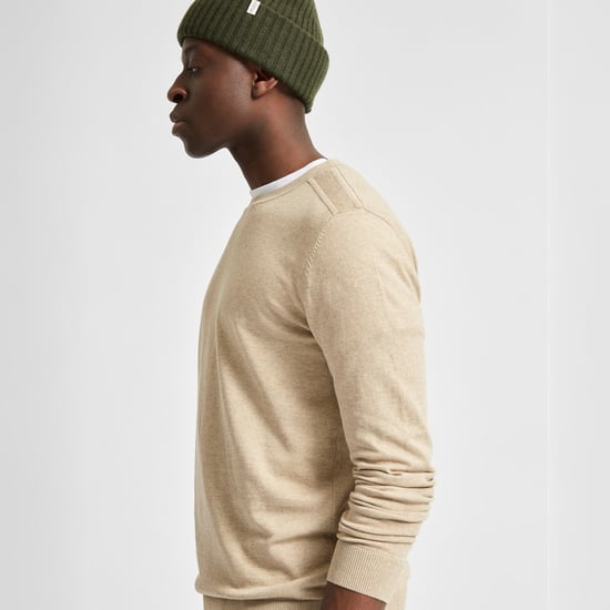 Selected Sweaters Berg Jersey Crew Neck Kelp Beige - Image 3