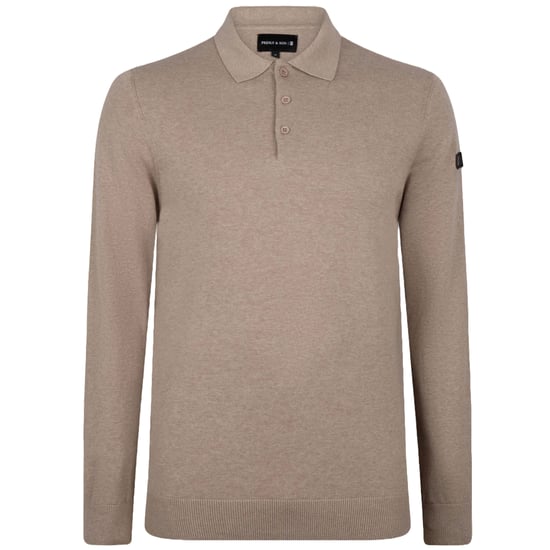 Presly & Sun Sweater Brad Polo de punto de manga larga Beige - Image 1