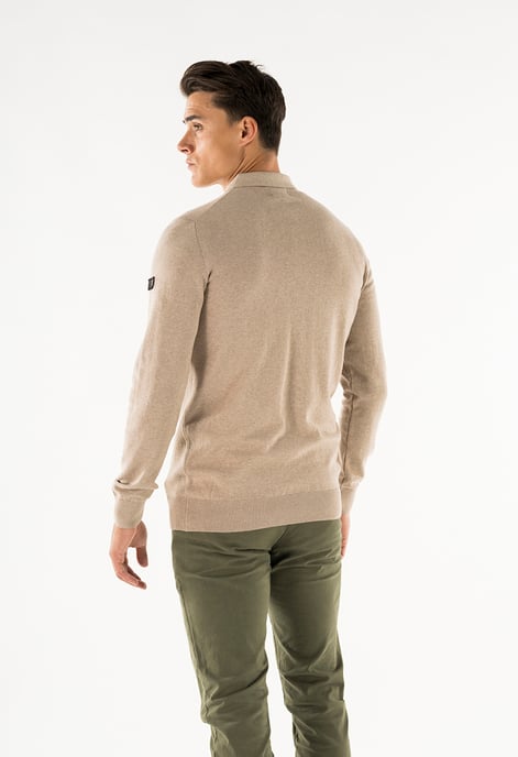 Presly & Sun Sweater Brad Polo de punto de manga larga Beige - Image 3