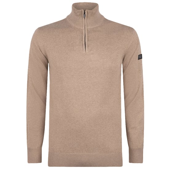 Presly & Sun Jersey Jersey de punto con cremallera Lewis Beige - Image 1