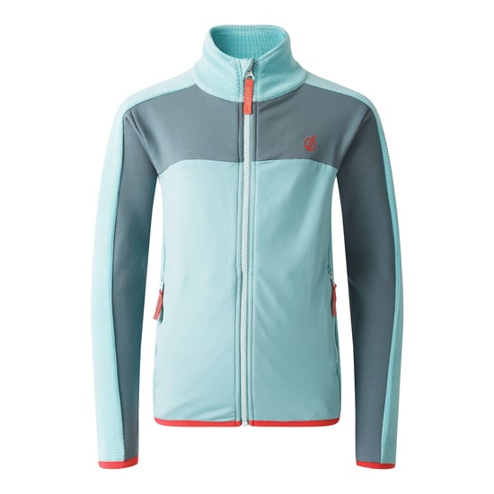 Dare 2B Childrens/Kids Emergent IV Stretch Midlayer (Element Grey/Aquifer) - Image 1