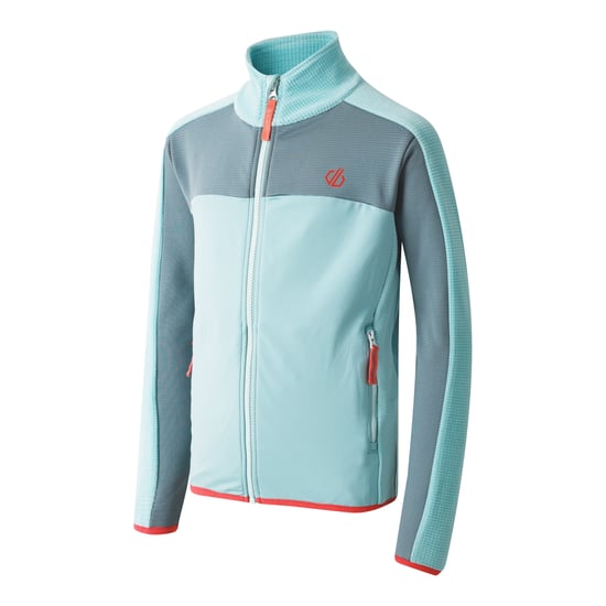Dare 2B Childrens/Kids Emergent IV Stretch Midlayer (Element Grey/Aquifer) - Image 3