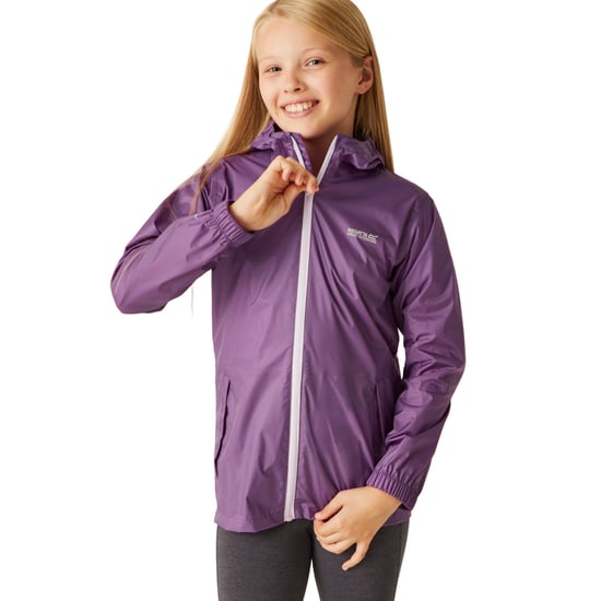 Regatta Great Outdoors Childrens/Kids Pack It Jacket III Waterproof Packaway Black (Sunset Purple) - Image 1