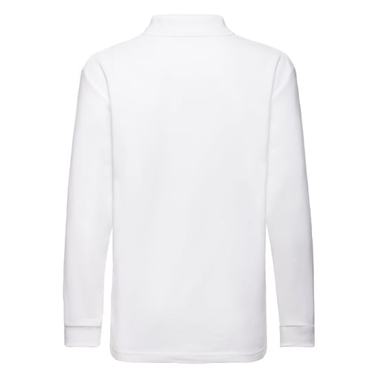 Fruit of the Loom Childrens/Kids Long-Sleeved Polo Shirt (White) - Image 2