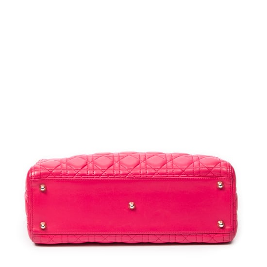 Dior Large Lady Dior Zip en Rosa fucsia Piel de becerro - Image 6