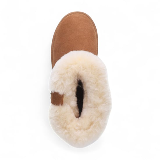 Botas de invierno para mujer de piel de oveja auténtica color canela y ante - Granito - Image 6