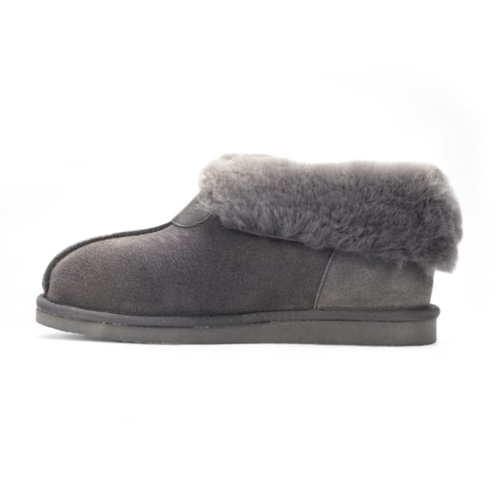 Botines de ante de oveja para mujer, color gris, sin cordones, para invierno - Glaciar - Image 4