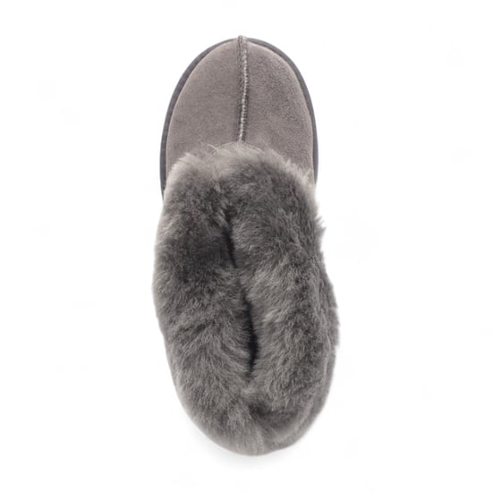 Botines de ante de oveja para mujer, color gris, sin cordones, para invierno - Glaciar - Image 6