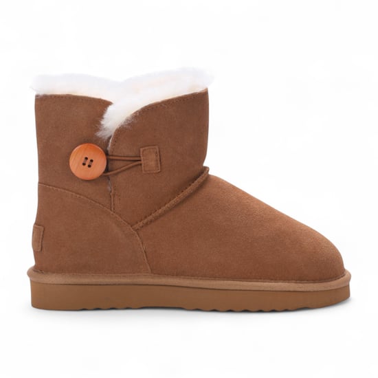 Botas de invierno cálidas de ante y piel de oveja para mujer, color negro - Alpine - Image 1