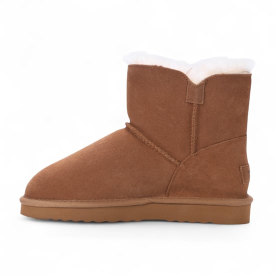 Botas de invierno cálidas de ante y piel de oveja para mujer, color negro - Alpine - Image 4