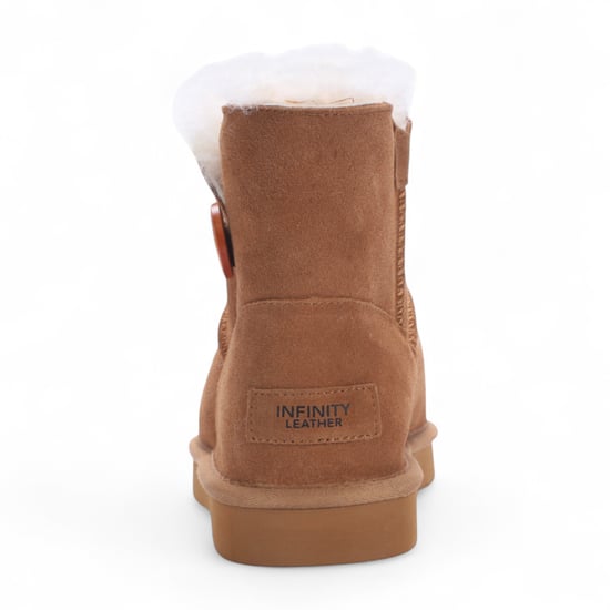 Botas de invierno cálidas de ante y piel de oveja para mujer, color negro - Alpine - Image 6