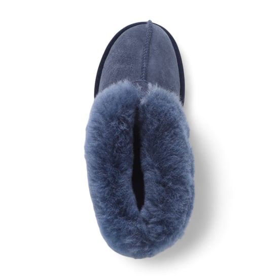 Botines de ante de oveja para mujer, color azul marino, sin cordones, para invierno - Glaciar - Image 6