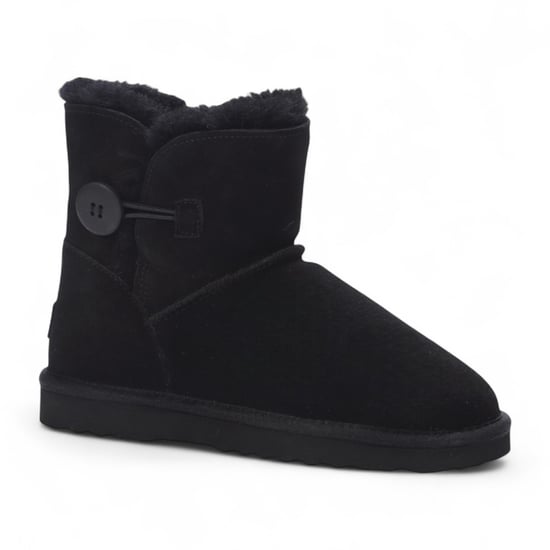 Botas de invierno cálidas para mujer, de piel de oveja, ante y marrón tostado - Alpine - Image 4