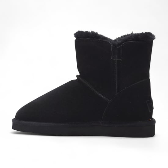 Botas de invierno cálidas para mujer, de piel de oveja, ante y marrón tostado - Alpine - Image 5