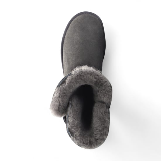 Botas de invierno cálidas de ante de oveja gris con botones para mujer - Willow - Image 6