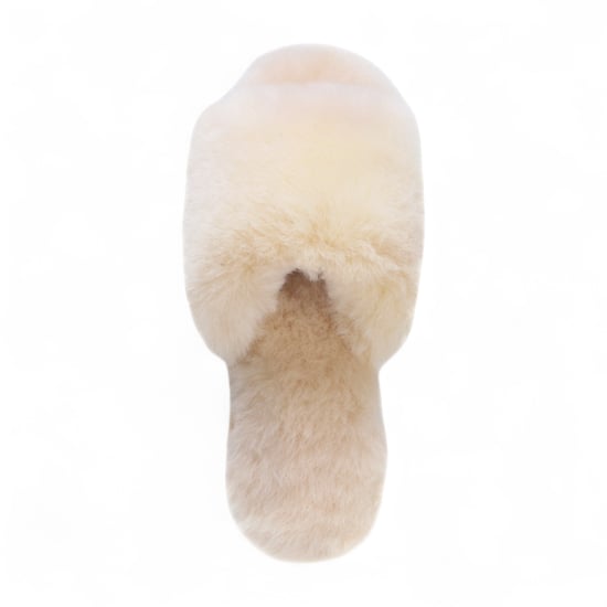 Pantuflas de piel de oveja para mujer, cálidas, color beige, para invierno - Nordic - Image 6